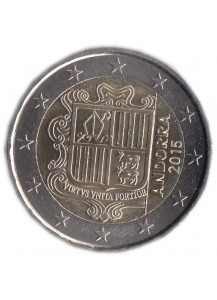 2015 - 2 Euro ANDORRA Stemma di Andorra moneta Fior di Conio Rara